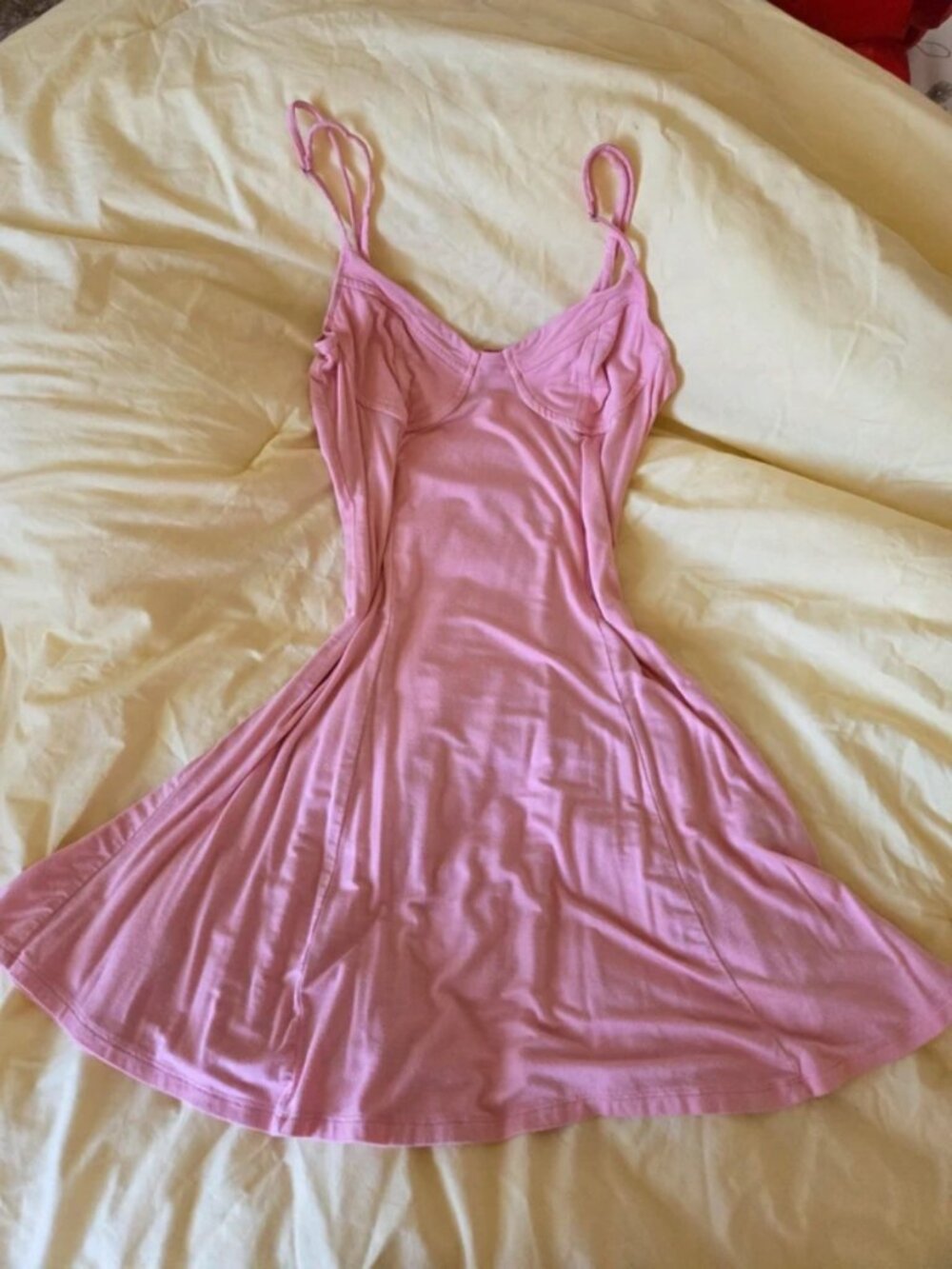 forever 21 pink pleated mini dress